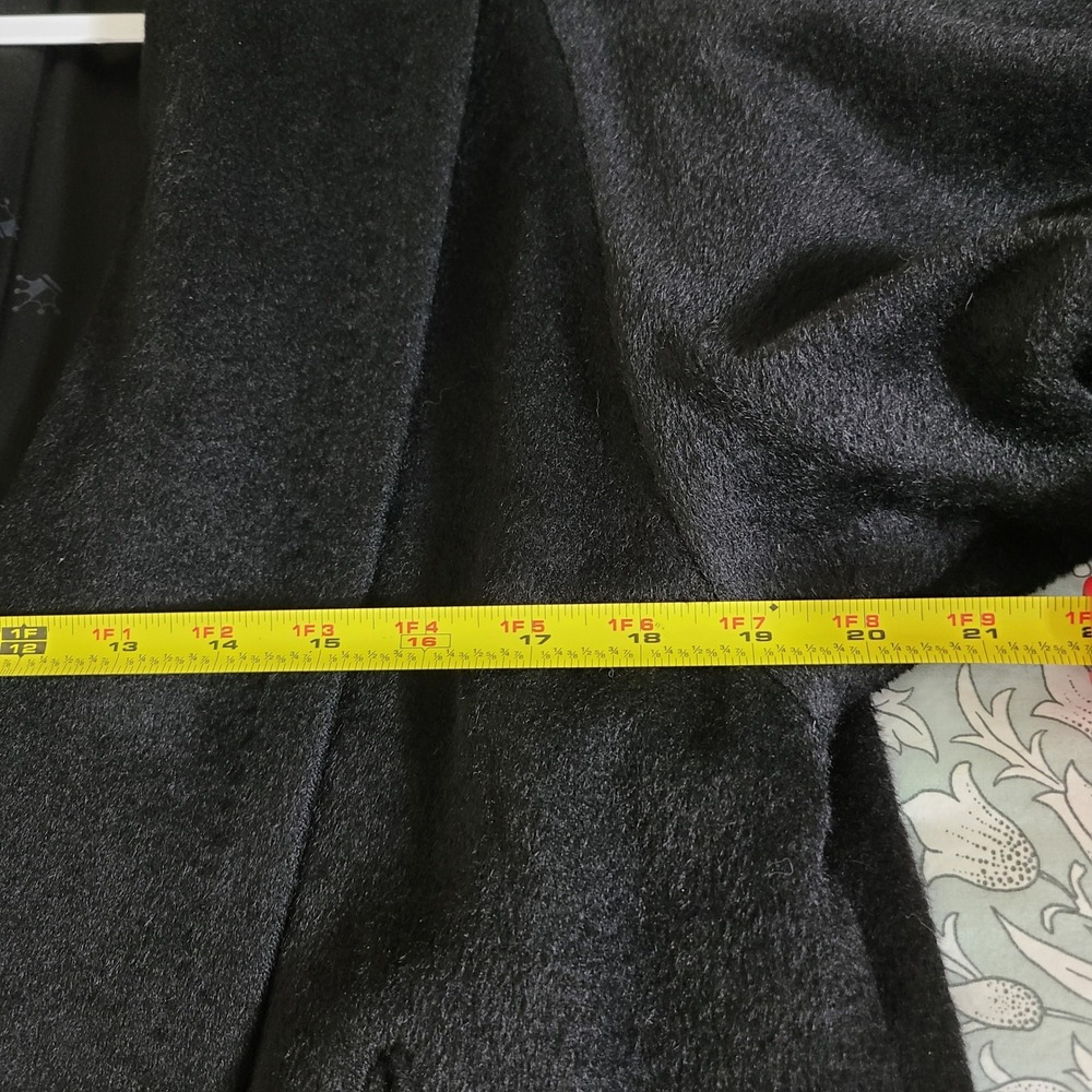Forstmann Black 100% Virgin Wool Shawl Collar Coat Needs‎ Repairs - Picture 12 of 12